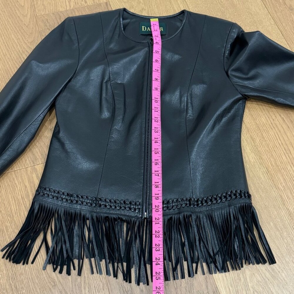 EUC Danier Leather Fringe Zip-Up Jacket - Size XS - Picture 7 of 8